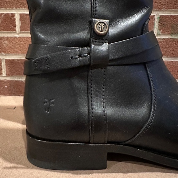 Frye Melissa Leather Riding Boots Back Zip Snap Tall Boots Women's Sz 7 B - Picture 7 of 10